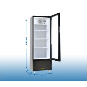 Commercial Auto Defrost Single Glass Door Display Fridge For Cold Drinks 175