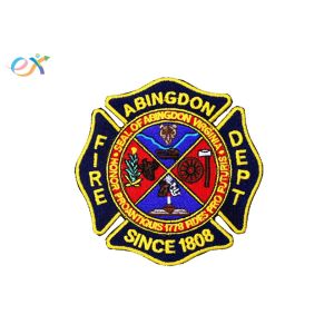 UFFW Fire Department Logo Iron On Embroidered Patches Custom Emblem Irregular