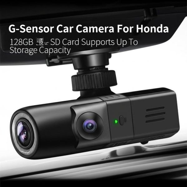 G-Sensor Car Camera For Honda -30C To 80C with 128GB Micro SD Card and Supports