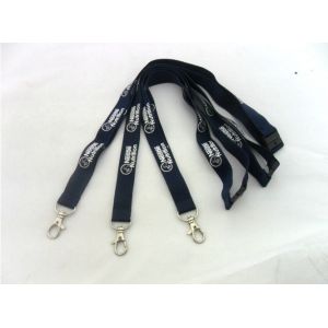 Cute 1.5cm width metal hook event staff lanyards for Exhibition