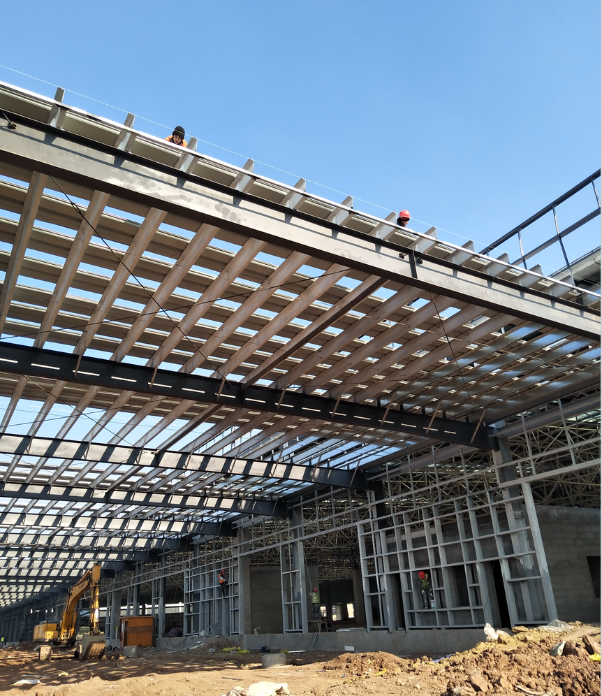 Steel Structure Hangar Q235B Q345B Bolt Welded Connection 30 Years