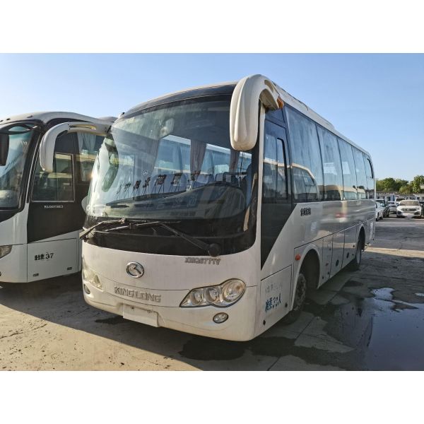 Used Coach Bus XMQ6771 30 Seats Cummins Rear Engine 132kw Left Steering Used Kinglong Bus