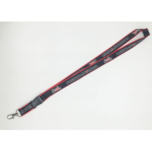 Professional Dye Sublimation Lanyards With Detachable Clip White Black