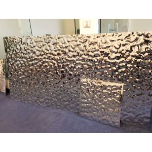 Cheap Foshan Factory Water Ripple Pattern Mirrror Finish Color Stainless Steel Sheets For Valla Decoration for sale