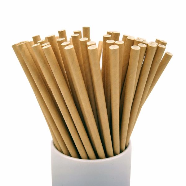 Quality Commercial Convenient Kraft Paper Straws Portable Lightweight 1.2g Per Pcs wholesale