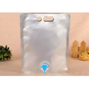Aluminum Foil Reusable Wine Pouch With Spout /Spigot BOPA PE Materials