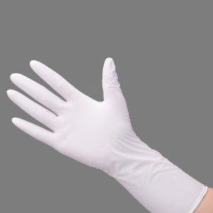 White Medical Disposable Exam Gloves Latex Nitrile Material Ultra Thin
