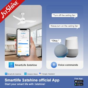 Home Office 44 inch 3 ABS Blades DC Motor Remote Control Decorative LED Ceiling