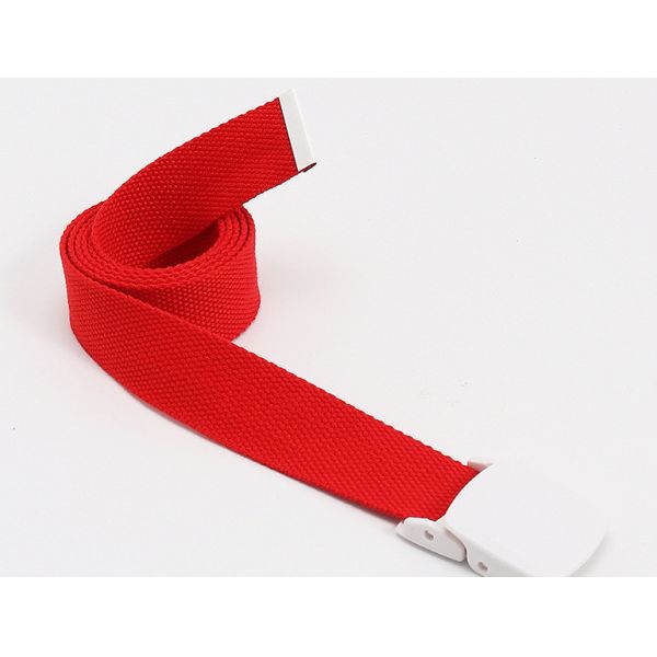 Candy Color Cotton 120cm Length Knitted Belt Alloy Buckle Woven Canvas Belt