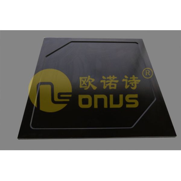 Glare Surfaces Black Epoxy Corner Countertops With Molded Marine Edge For Lab