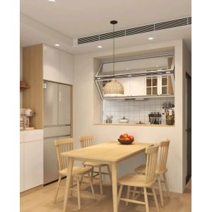 Garden High Rise Folding Window Portal Allowing Access to Rooftop Gardening