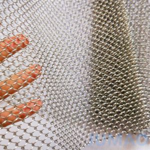 Spiral Metal Mesh Curtains With Diamond Holes For Space Division