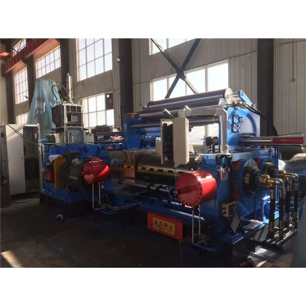 Rubber Mixing Mill Machine With Smooth Roller Cooling Plc Control System 150Mm