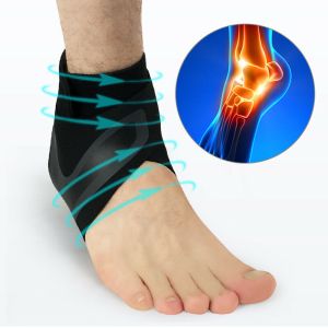 Adjustable Neoprene Fitness Compression Elastic Ankle Support Brace Sleeve with Strap