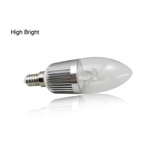 High Power 3W E14 AC 90 - 240V LED Candle Light Bulbs For Recess Lighting, Shelf