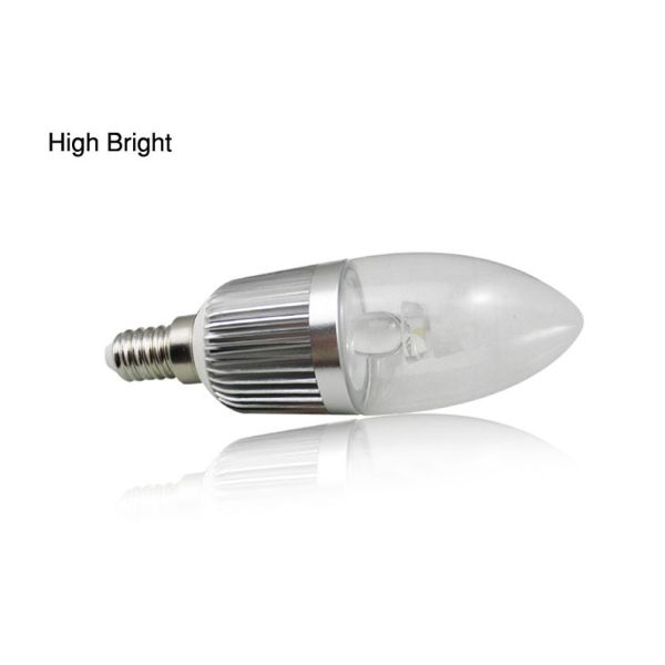 High Power 3W E14 AC 90 - 240V LED Candle Light Bulbs For Recess Lighting, Shelf