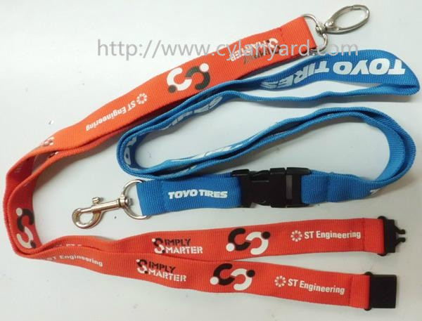 Quality Heavy duty textileid badge neck lanyard with metal clip, polyester office id ribbons, wholesale