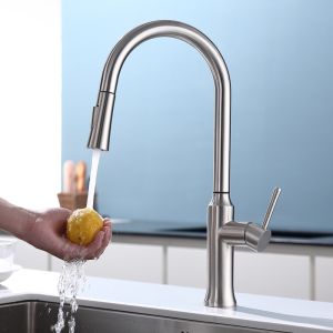Kitchen Infrared Sensor Water Tap Ceramic Drip Free Cartridge Smart Sink Faucet