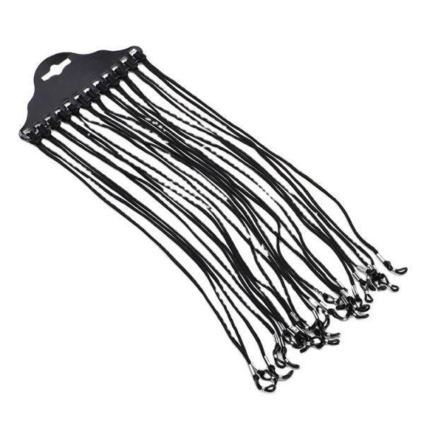 Quality Black Glasses Rope Chain , Nylon Fiber Rope Eyeglass String Holder wholesale