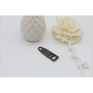 Exquisite custom decorative double hole gunmetal color zipper pullers 44.4 mm