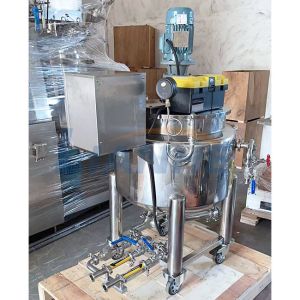 Stainless Steel 100L Soap Mixing Machine , Steam Homogenizer And Emulsifier