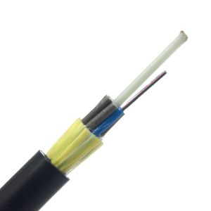 8/12/24/48/96/144 Core G652d SM Aerial Fibra Optic Cable Single Jacket ADSS Self