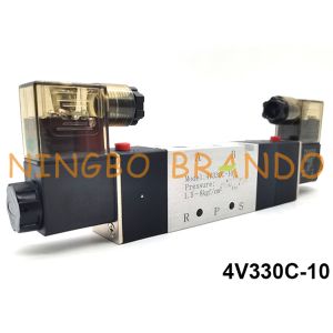 Cheap 4V330C-10 Airtac Type Directional Control Pneumatic Solenoid Valve 5/3 Way 24V 220V for sale