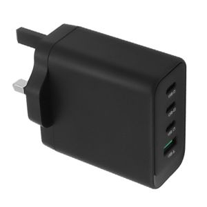 45W UK 4-Port Fast Charger 3x Type C 1x USB-A Compatible with MacBook iPhone