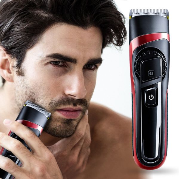 100% Waterproof Cordless Hair Trimmer LED Display Pro Home Barber Kit