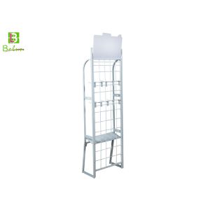 Stores Metal Wire Display Racks / Floor Metal Display Stand For Hanging