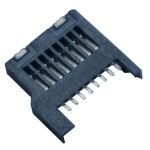 TF / Micro SD Memory Card Connector Push Pull Type SMT All Plastic 8P 1.93H
