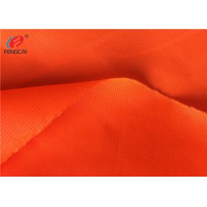 Orange Color 100% Polyester Police Uniform Fluorescent Material Fabric