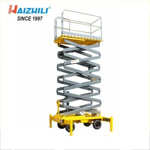 China Movable Scissor Lift Aerial Work Platform , 480kg 12 Meter Electric Scissor Lift on sale