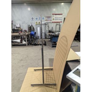 GRID DISPLAY STAND WITH AN ARCHED TOP DESIGN, 65” H x 24” W x 24” D