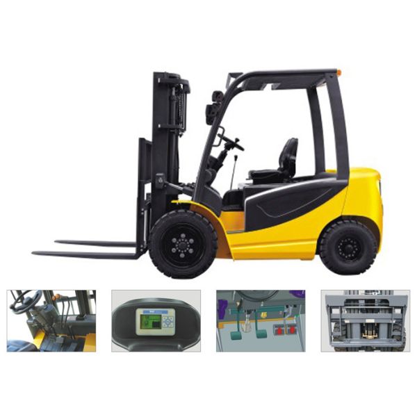 Quality Digital Control Battery Operated Forklift , Narrow Aisle Forklift With Steering wholesale