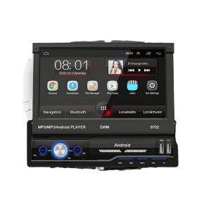 1 Din 7 Inch Retractable Touch Screen Android 2+32/2+64G Car Radio GPS with