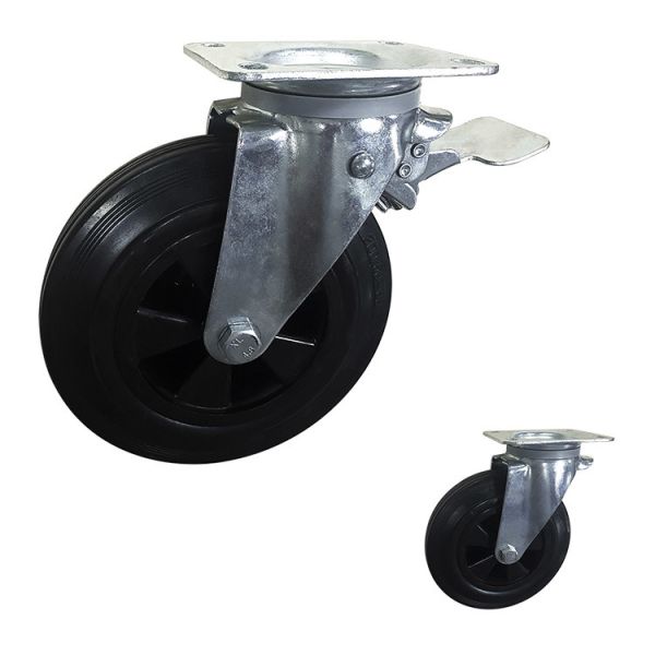 Quality 286lbs Loading Heavy Duty Lockable Casters , 150mm Castor Wheels wholesale