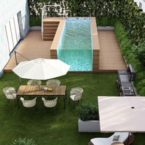 Outdoor Prefab Pool Large Transparent Acrylic Glass Swimming Pool for Undergroun