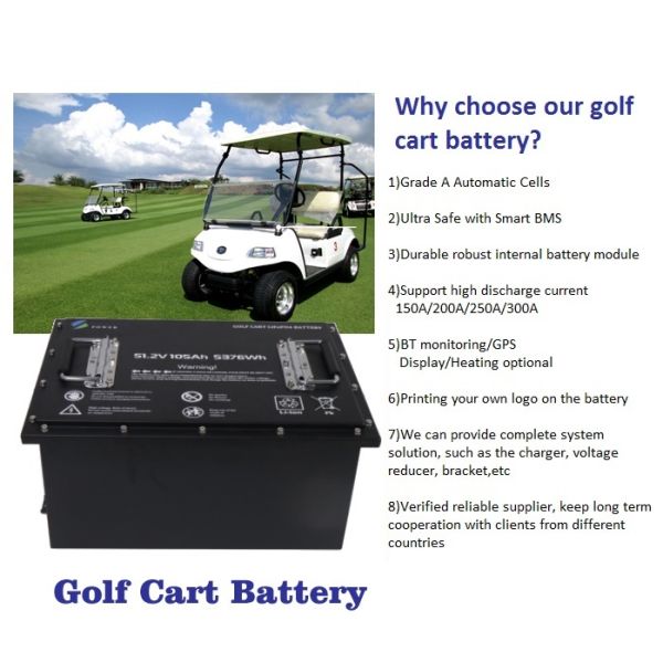 48v Golf Cart Lithium Ion Batteries 50ah 100ah 105ah 150ah Lifepo4