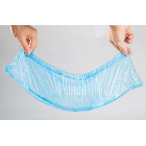 Custom Blue Disposable Waterproof Shoe Covers Low Density Lint - Free