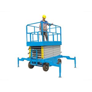 China Electric Hydraulic Self Propelled Scissor Lift , Mobile Scissor Lift 12m Lift Height on sale
