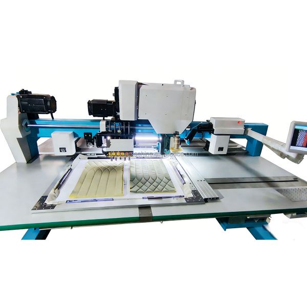 Computerized Leather Sponge Sewing and Automatic Punching Perforation Combine Machine for Car Seat Cushion Sofa Pillow