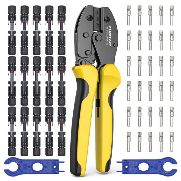 Quality Durable Alloy PV Solar Crimping Tool Kit With 30pcs Male Female MC4 Connector wholesale