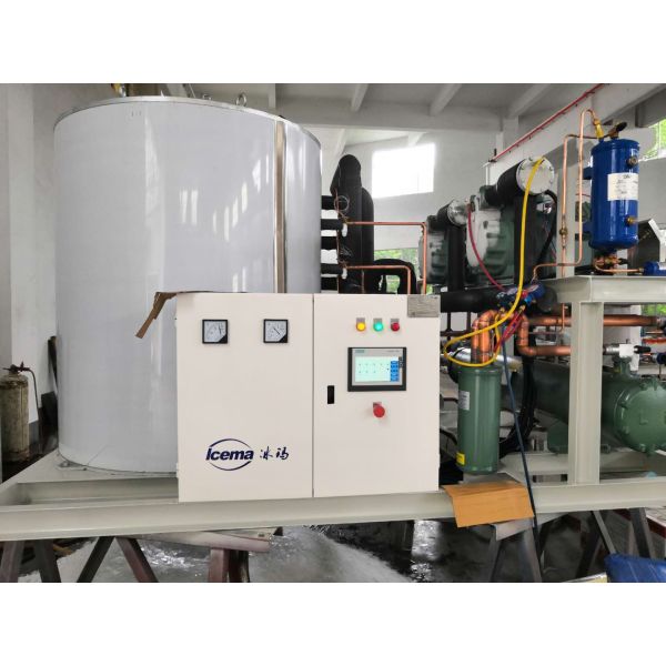 500 Kg Sea Water Flake Ice Machine For Fishing Vessels Electric Components By Schneider