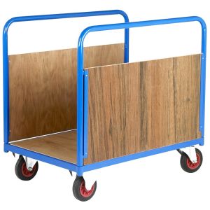 Substantial Timber Panel Trolley 500KG Platform Cart With Sides
