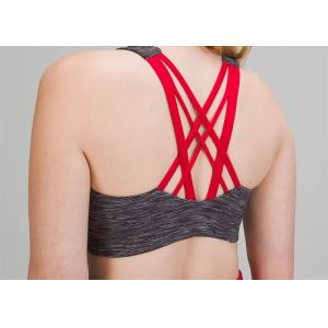 Padded Criss Cross Back Sports Bra Elasticity Material XS-5XL Size