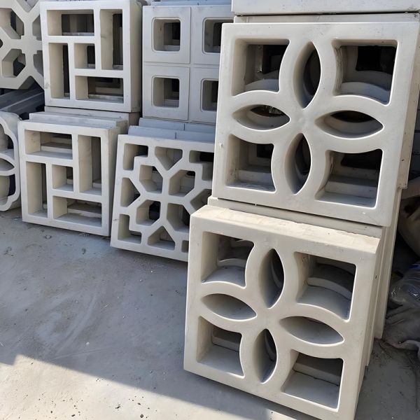 Quality Classical Design Natural White Breeze Blocks Concrete Garden Wall Screen Tiles Decorative Perforated Bricks wholesale