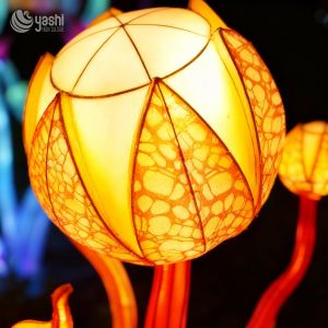 Handcrafted Floral Lantern Device - Colorful Garden Flower-Shaped Light