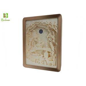 Shadow Box Night Light City Lights , Sculpture Paper Cut Lamp Box Presents