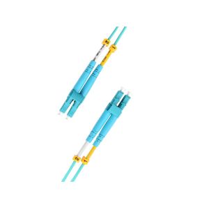 Multi Mode Duplex Optical Fiber Patch Cord OM3 LSZH Material Jacket 3.0mm